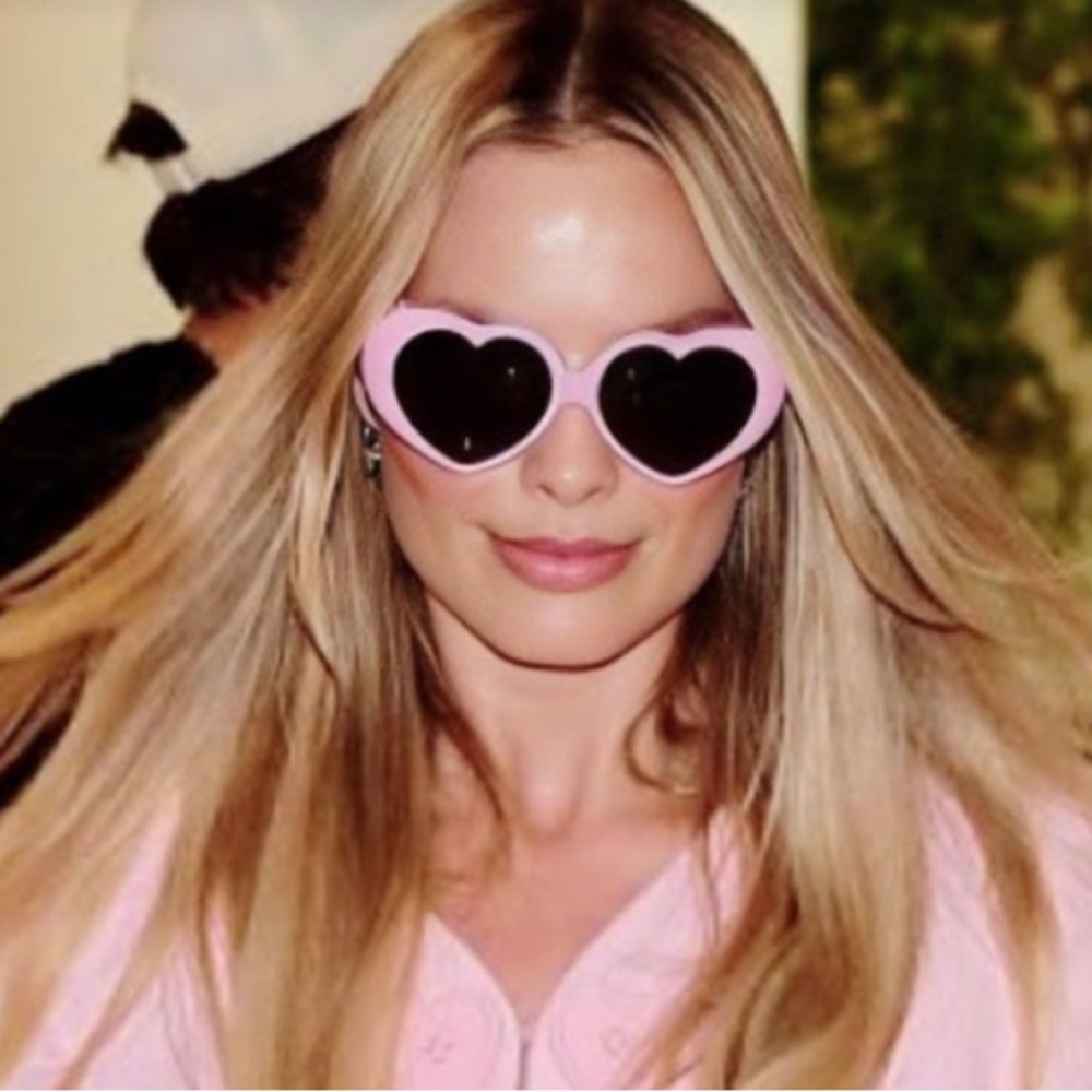 Pink Moschino Heart Sunglasses, New